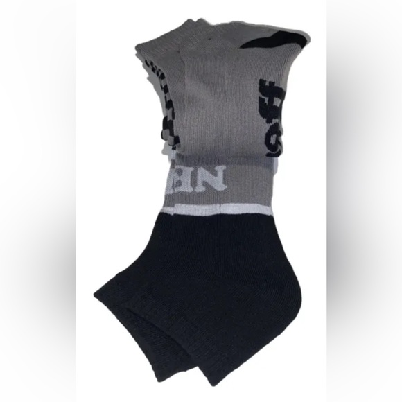 Neff No Show Socks 3 Pair Men 6.5-12 Gray Black w Logo Checkered Skate BMX Ride - Picture 9 of 12